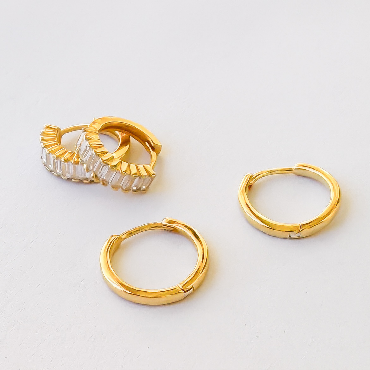 The Line & Light Huggie Duo